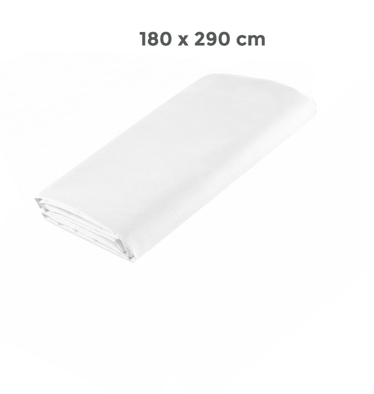 Drap plat blanc 180x290 cm 100% coton | Linge de lit , Dakar, Sénégal