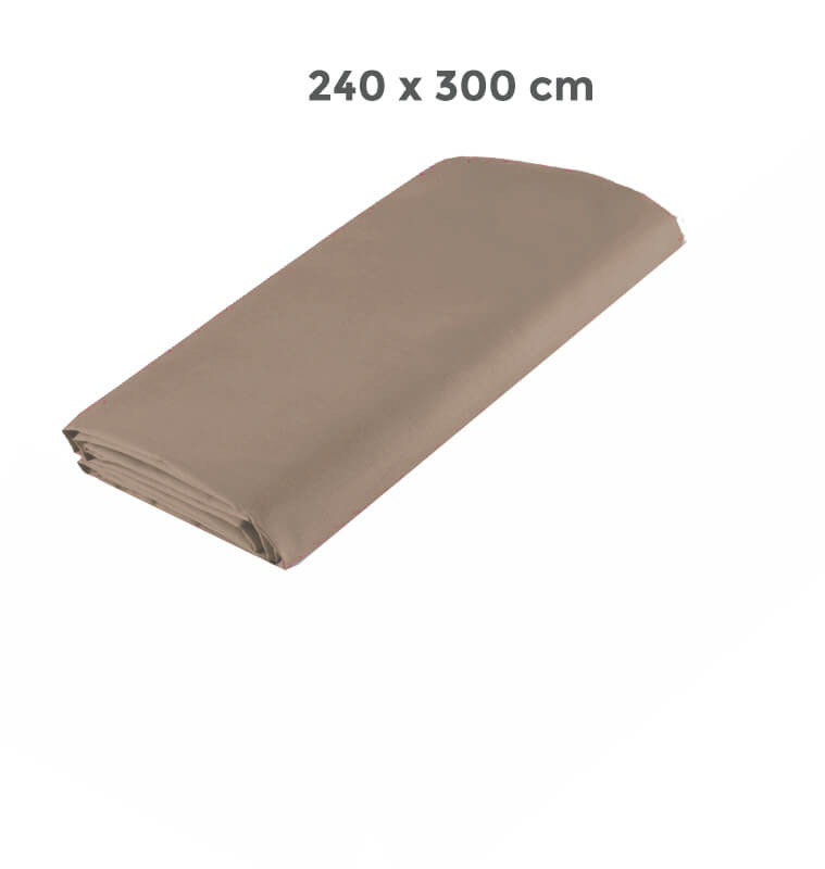 Drap plat beige 240x300 cm 100% coton | Linge de lit , Dakar, Sénégal