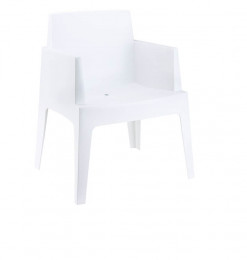 Fauteuil de jardin blanc Box