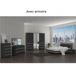 Chambre à coucher complète anthracite | 1 470 000 FCFA , Dakar