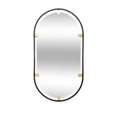 Miroir métal oval 75x40 cm