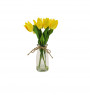 Plante artificielle tulipe jaune 28cm dans vase en verre | Pots, plantes & fleurs artificielles , Dakar, Sénégal