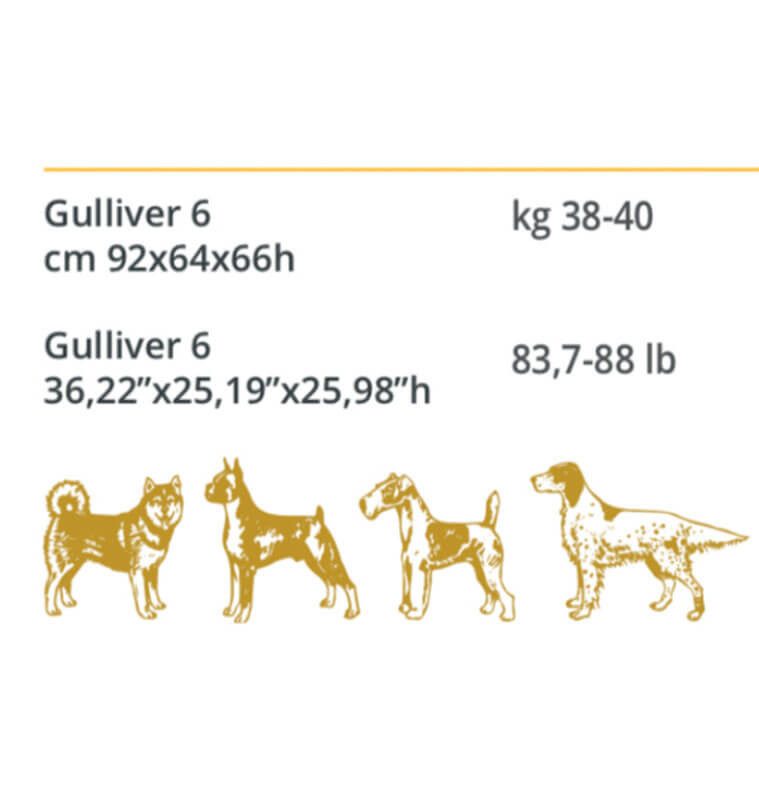 Panier de transport Gulliver IATA 6 (Chien de 38-40 kg) 6617
