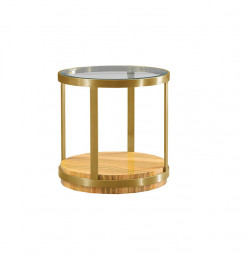 Table de coin dorée 60X60X60cm