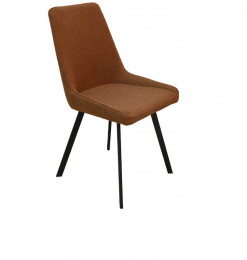 Chaise en tissu orange...