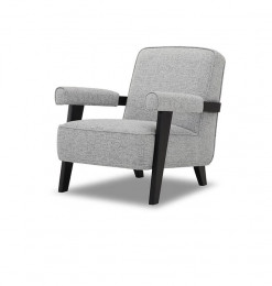 Fauteuil en tissu gris...