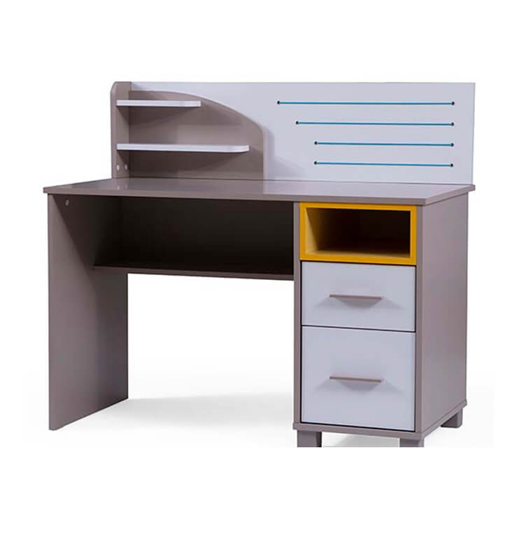 Bureau 120X107X60 cm avec tiroir et étagère gris et jaune | 245 000 FCFA , Dakar