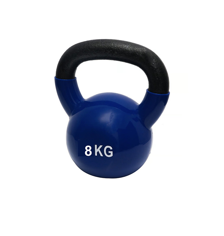 Kettlebell 8 Kg en fonte avec revêtement vinyle bleu | Haltères et Kettlebell | 26 000 FCFA , dakar, Sénégal