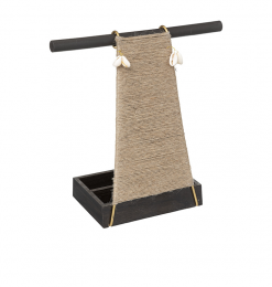 Porte-bijoux en métal et bois