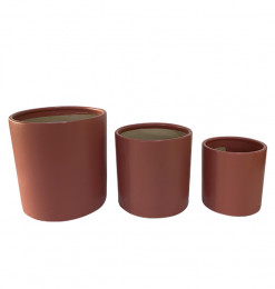 Cache-pot rose - lot de 3