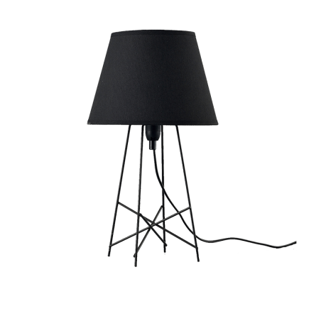 Lampe de table en métal noir 37 cm