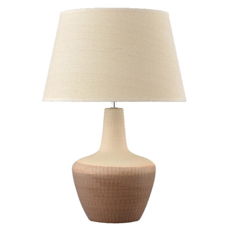 Lampe de table en céramique beige et marron 58 cm