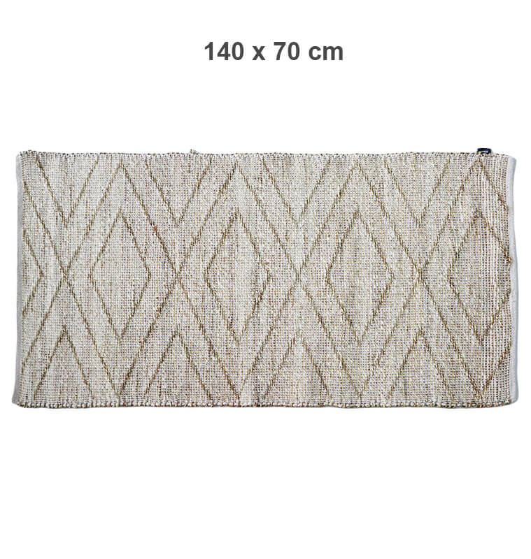 Tapis déco en jute naturel et écru imprimé 70X140 cm | Tapis décoratifs , Dakar, Sénégal