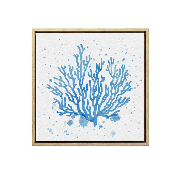 Tableau corail bleu 50X50X2.5 cm | Tableaux et toiles , Dakar, Sénégal