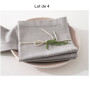 Serviette de table gris clair "Chambray" en coton - Lot de 4 | Nappes & serviettes de table | 5 400 CFA , dakar, Sénégal