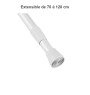 Barre tringle rideau de douche sans perçage extensible 70 à 120 cm en aluminium blanc | Rideaux et barres de douche | 5 500 F...