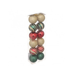 Boule de Noël multicolore pailletées 4 cm – Lot de 12 |Boules de Noël |3 500 FCFA ,Dakar, Sénégal