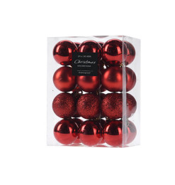 Boule de Noël pailletée rouge 3 cm – Lot de 24\r\n |Boules de Noël |2 600 FCFA ,Dakar, Sénégal