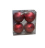 Boule de Noël rouge matt 10 cm – Lot de 4 |Boules de Noël |3 000 FCFA ,Dakar, Sénégal