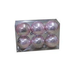 Boule de Noël rose 6 cm – Lot de 6 |Boules de Noël |1 400 FCFA ,Dakar, Sénégal