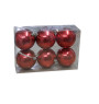 Boule de Noël rouge 8 cm – Lot de 6 |Boules de Noël |2 500 FCFA ,Dakar, Sénégal