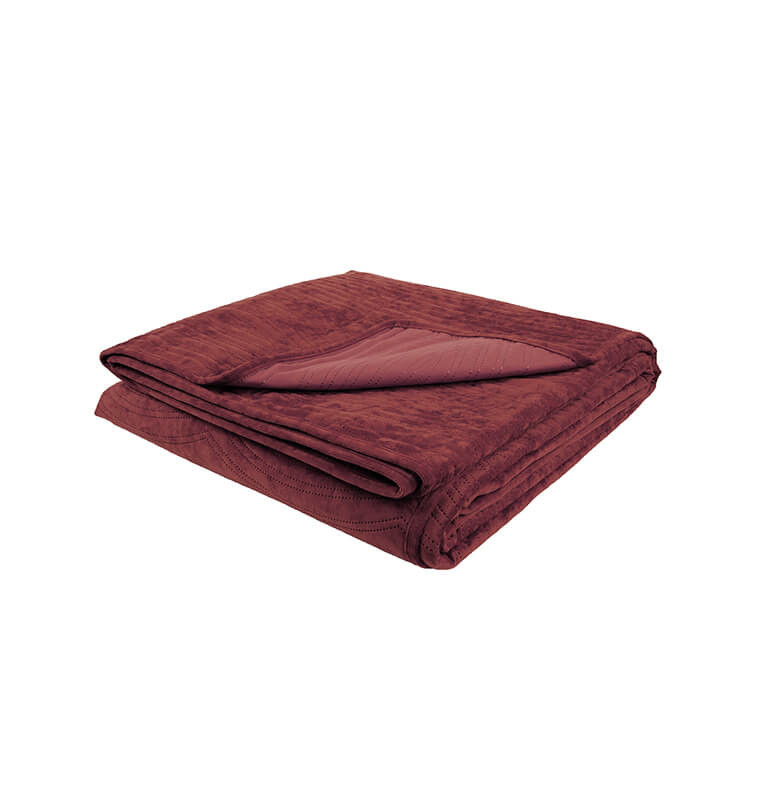 Couvre-lit 240x260 velvet bordeaux + 2 taies d’oreiller  | Linge de lit , Dakar, Sénégal