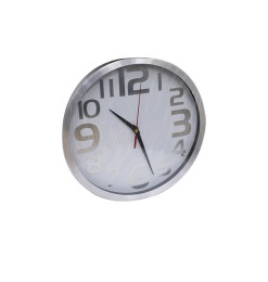 Horloge murage argentée 30 cm