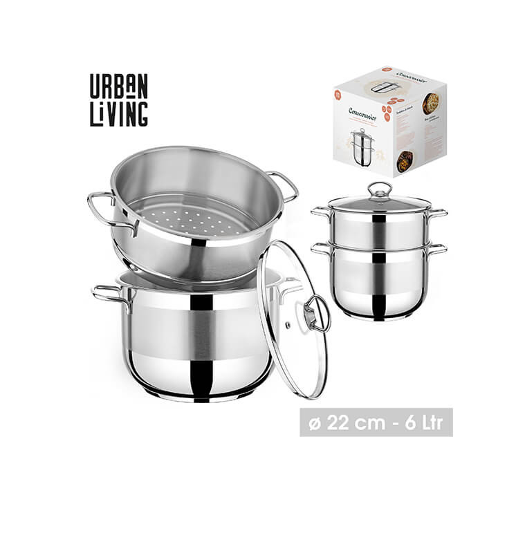 Couscoussier 6 l en inox avec couvercle tous feux | Autocuiseurs, couscoussiers & cocottes | 43 300 CFA , dakar, Sénégal