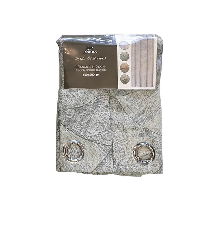 Rideau jacquard gris foncé motif feuille 140x280 cm | Rideaux & voilages , Dakar, Sénégal