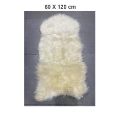Tapis fourrure beige 60X120 cm