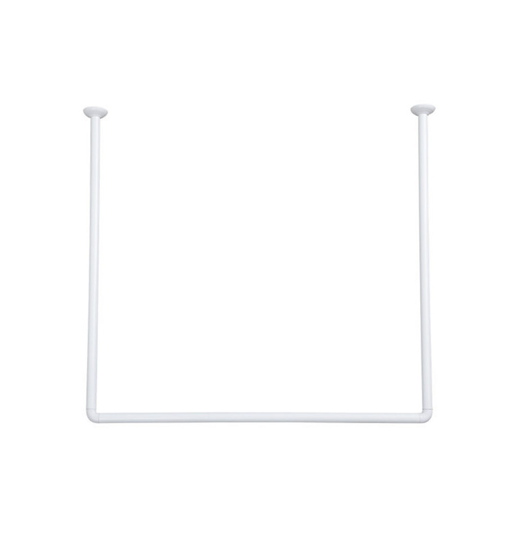 Barre d'angle en U 80x80x80 cm en aluminium blanc | Rideaux et barres de douche | 9 200 FCFA , dakar, Sénégal