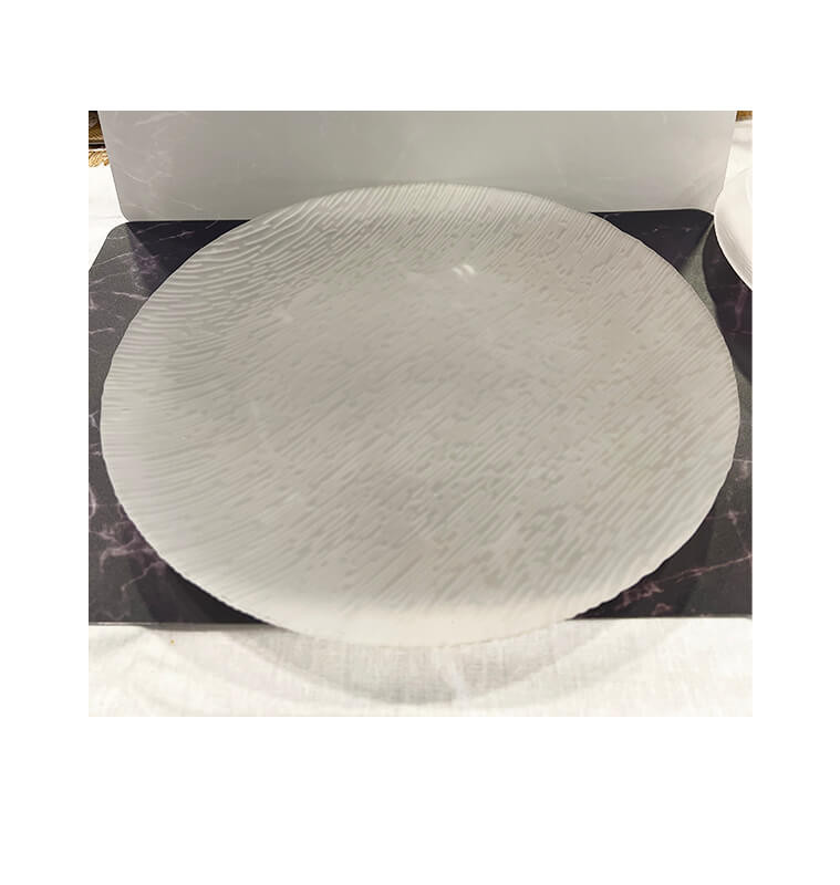 Assiette de présentation 32 cm en verre opaque blanc | Assiettes de presentation | 7 600 FCFA , dakar, Sénégal