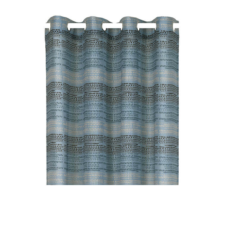 Rideau jacquard à motif bleu/marron, 140x270 cm  | Rideaux & voilages , Dakar, Sénégal