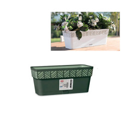 Jardinière verte 30 cm en plastique avec réservoir d'eau | Jardinières & balconnières | 3 700 FCFA , dakar, Sénégal