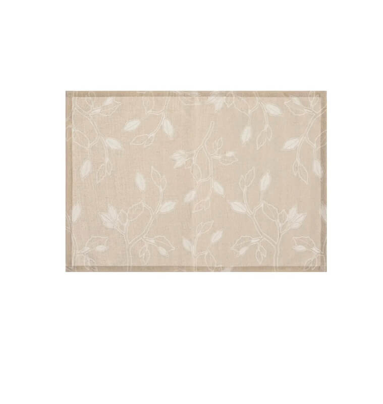 Set de table motif floral beige en polyester et coton, 45 x 30 cm | Sets & chemins de table | 1 100 FCFA , dakar, Sénégal