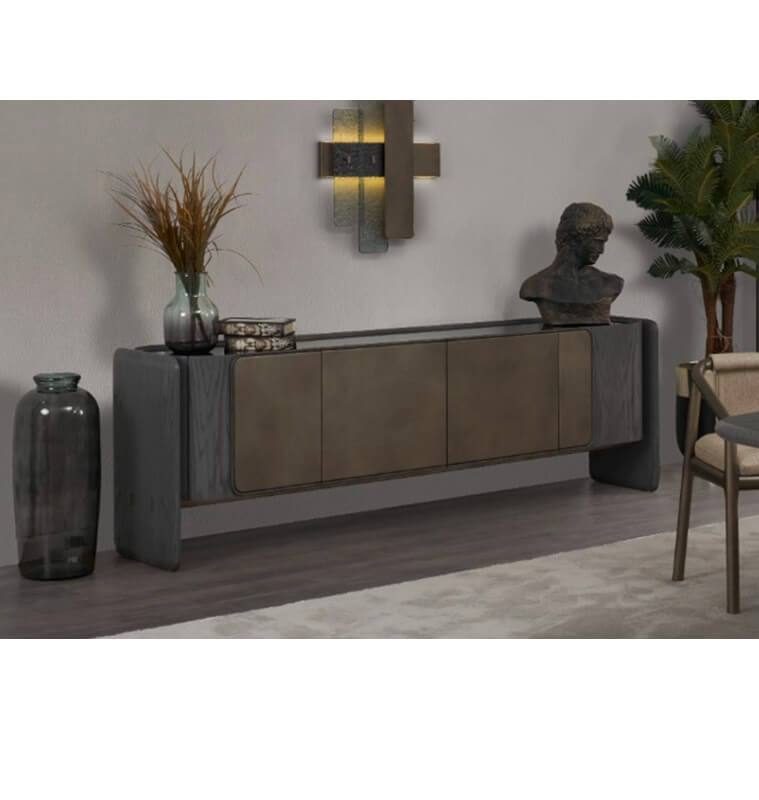 Buffet Toronto en bois gris anthracite, 243X51X77 cm | 1 240 000 FCFA , Dakar