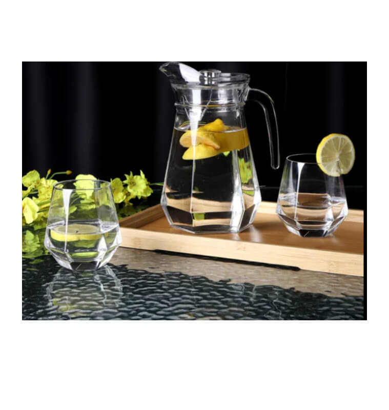Coffret carafe 1L + 4 verres 200 ml en verre transparent | Verres & carafes | 5 200 CFA , dakar, Sénégal
