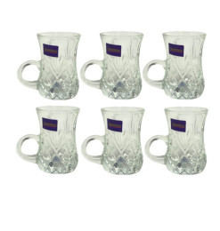 Tasse à thé 100ml en verre cristallisé avec anse - lot de 6 | Tasses & mugs | 3 400 FCFA , dakar, Sénégal