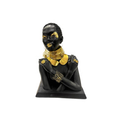 Statuette décorative Femme noire ornée de bijoux or, 27,8 cm | Statuettes , Dakar, Sénégal