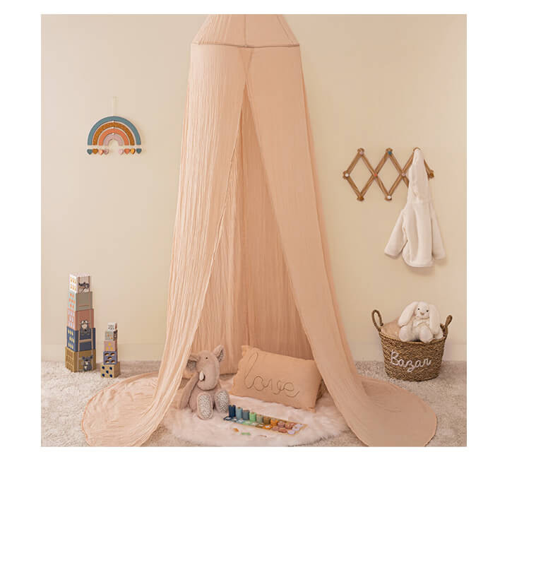 Ciel de lit enfant "Lili" en gaze de coton, rose, H.350 cm - Atmosphera | Décoration chambre enfant | 23 500 FCFA , dakar, Sé...