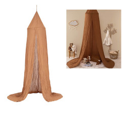 Ciel de lit enfant "Lili" en gaze de coton, marron, H.350 cm - Atmosphera | Décoration chambre enfant | 23 500 FCFA , dakar, ...