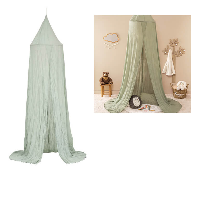 Ciel de lit enfant "Lili" en gaze de coton, vert, H.350 cm - Atmosphera | Décoration chambre enfant | 23 500 FCFA , dakar, Sé...