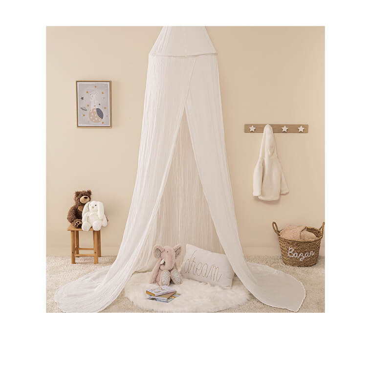 Ciel de lit enfant "Lili" en gaze de coton, blanc, H.350 cm - Atmosphera | Décoration chambre enfant | 23 500 FCFA , dakar, S...