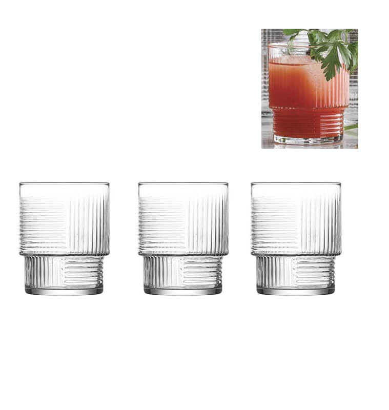 Verre en bas Helen en verre strié 325ml - lot de 3 | Verres & carafes | 4 600 FCFA , dakar, Sénégal