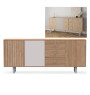 Buffet Millay en bois mélamine roble et gris et pieds en métal, 180X40X80 cm | 320 000 FCFA , Dakar