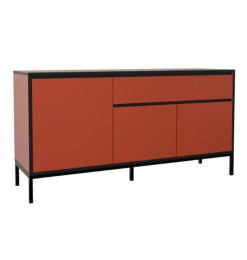 Buffet Lorenza en bois mélamine rouge et pieds en métal, 180X40X80 cm | 325 000 FCFA , Dakar