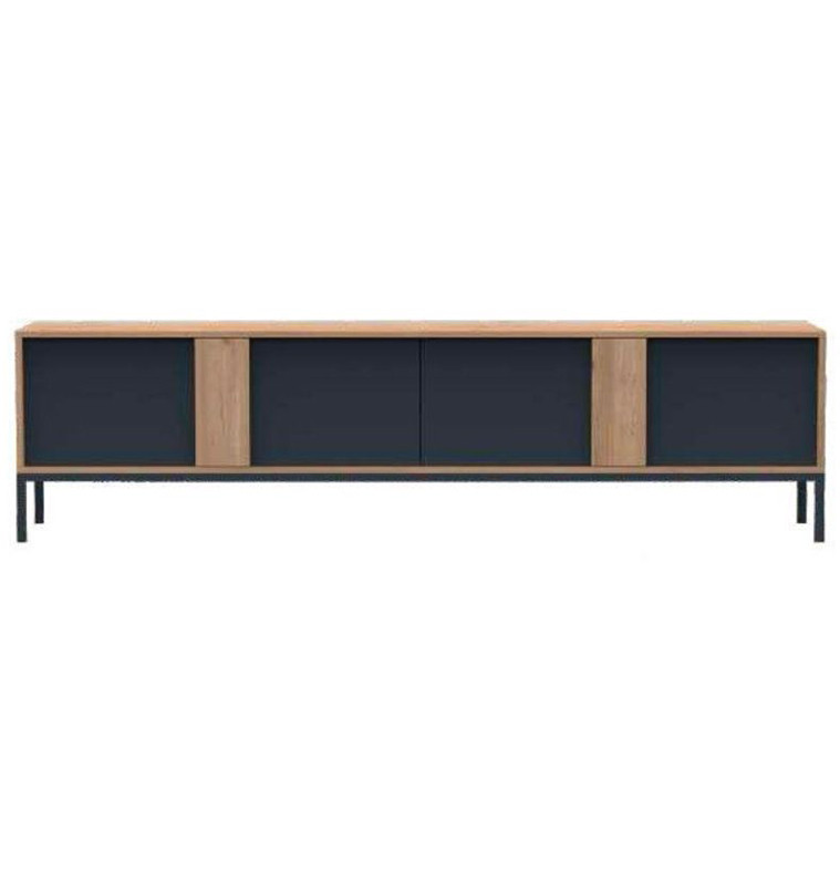 Meuble Tv KAIA en bois mélamine marron et bleu, 180X40X55 cm | 215 000 FCFA , Dakar