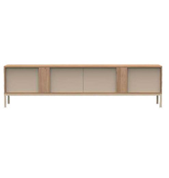 Meuble Tv KAIA en bois mélamine marron et crème, 180X40X55 cm | 215 000 FCFA , Dakar