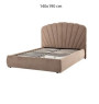 Lit 140X190 cm en velours taupe + sommier | 320 000 FCFA , Dakar