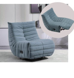 Fauteuil inclinable et à bascule en velours bleu, 82X86X86 cm | 330 000 FCFA , Dakar